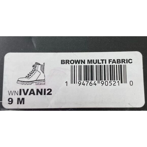 Nine West Women's Cognac Ivani Faux Suede Combat Boots Size 9M - Picture 8 of 9